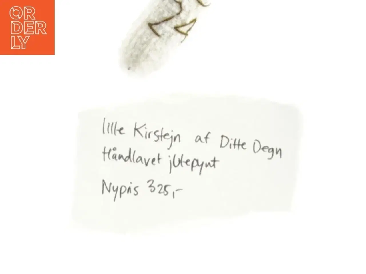 Billede 2 - Lille kirstejn, håndlavet julepynt fra Ditte Degn (str. 12 x 5 cm)