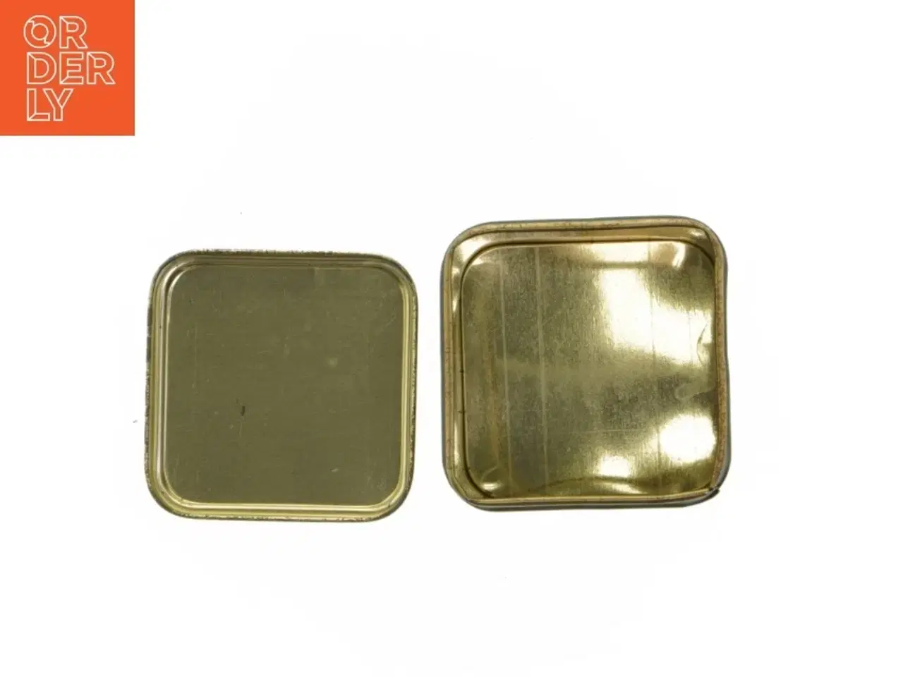 Billede 3 - Dekoreret metaldåse (str. 12 x 9 x 9 cm)