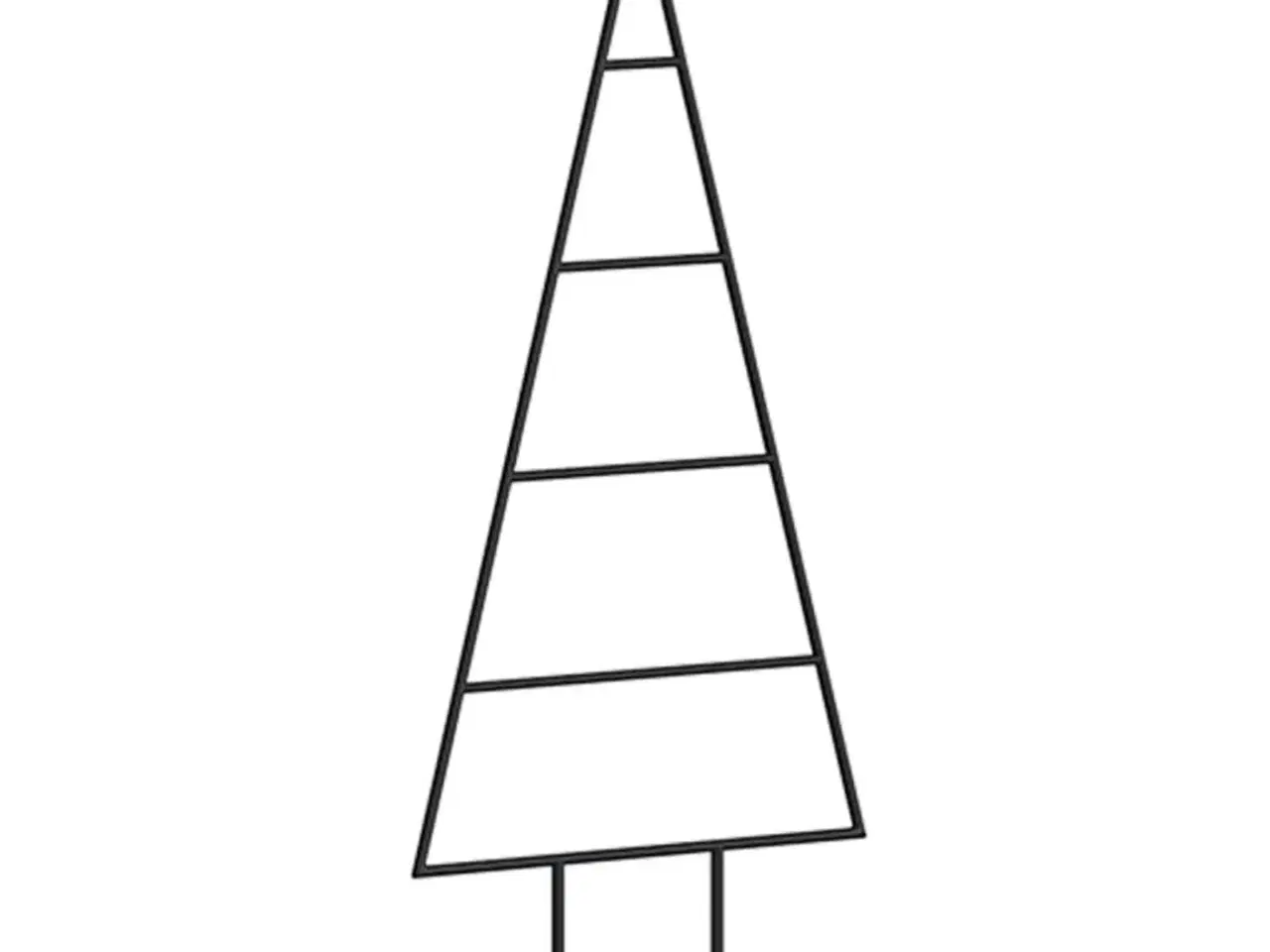 Billede 2 - Dekorativt juletræ 60 cm metal sort