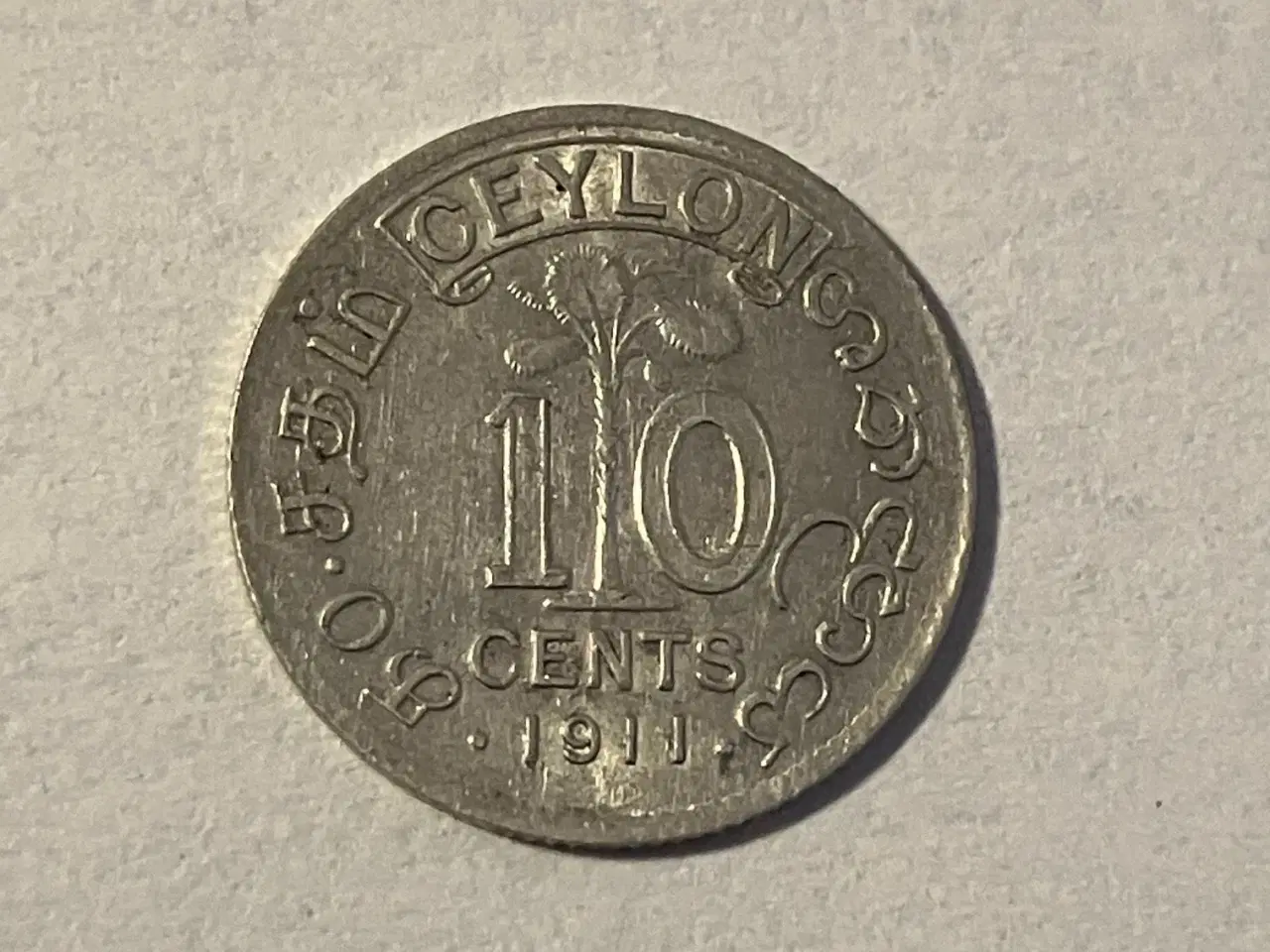 Billede 1 - 10 Cents Ceylon 1911