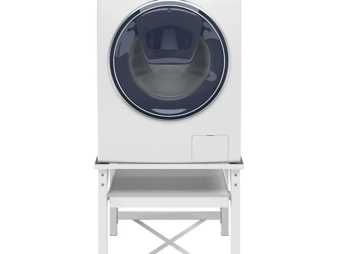 Billede 2 - Sokkel til vaskemaskine med udtrækshylder hvid