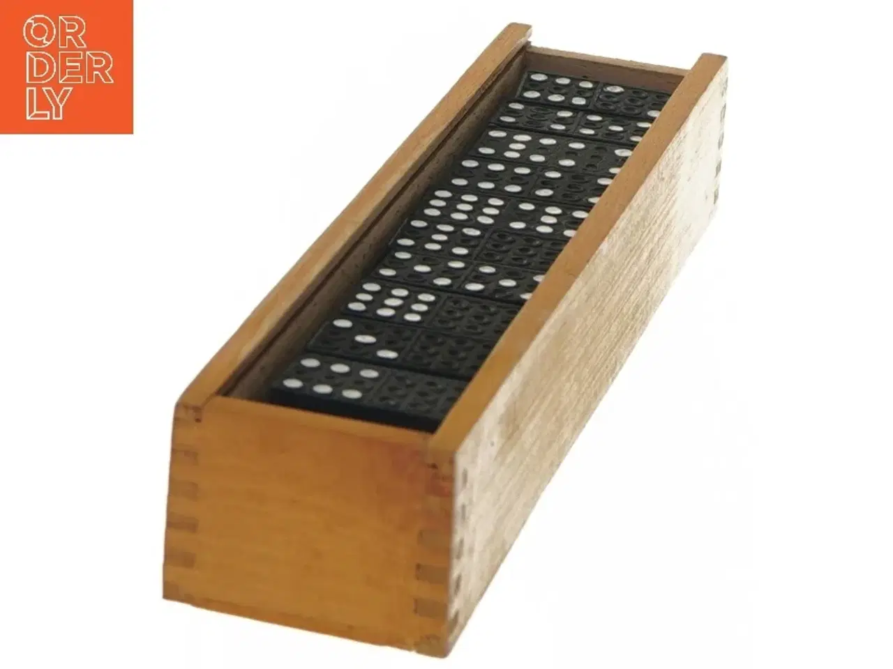 Billede 4 - Domino sæt med trækasse (str. 27x6 cm)