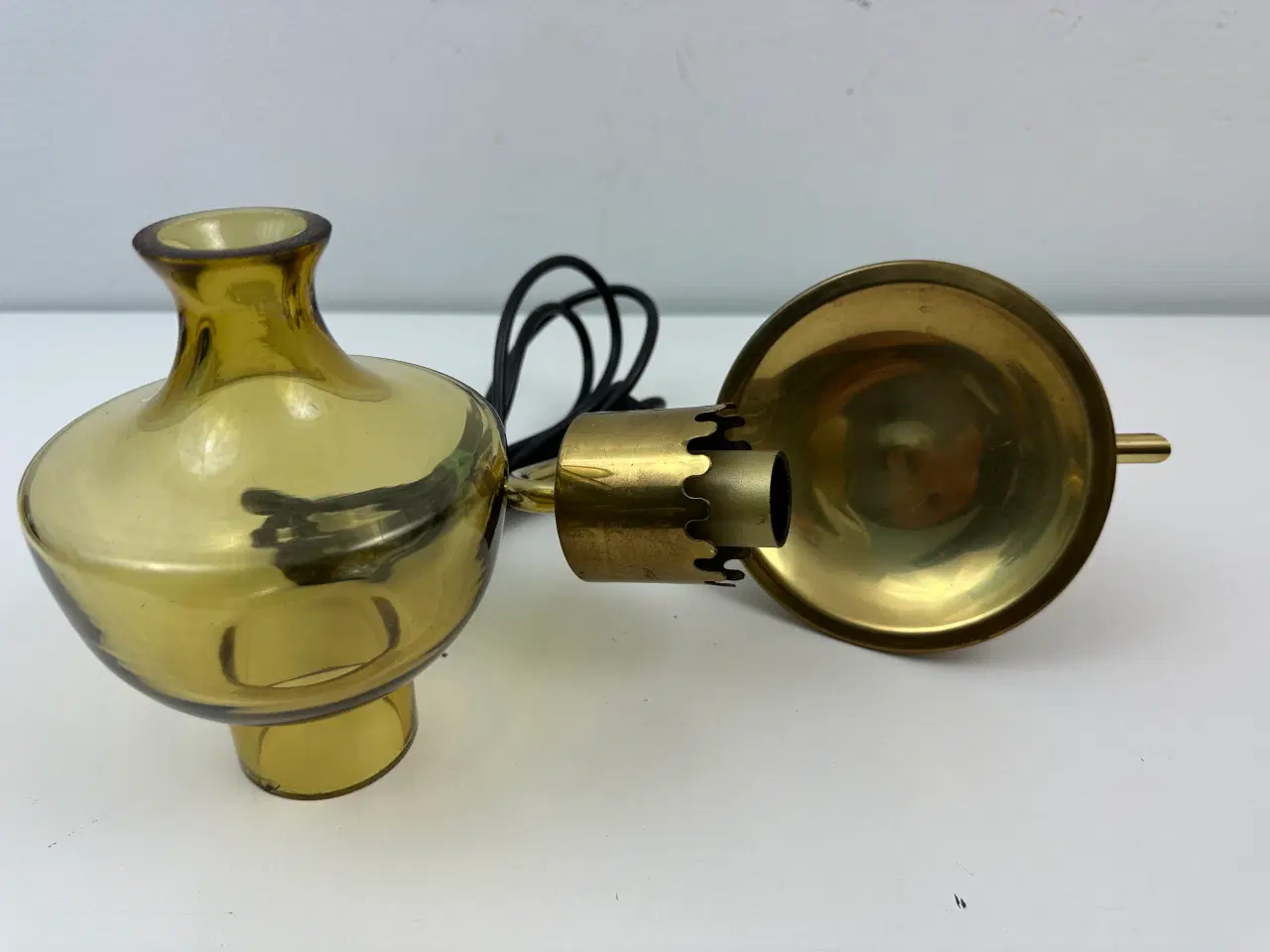 Billede 5 - Vintage lampe i messing / glas