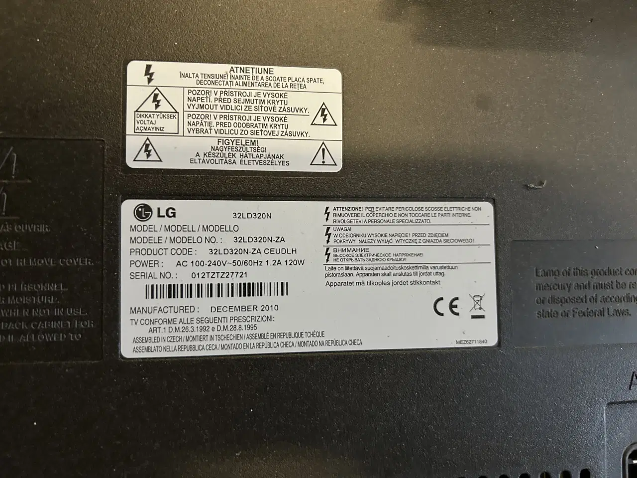 Billede 3 - LG 32 tommer med ophæng til væg