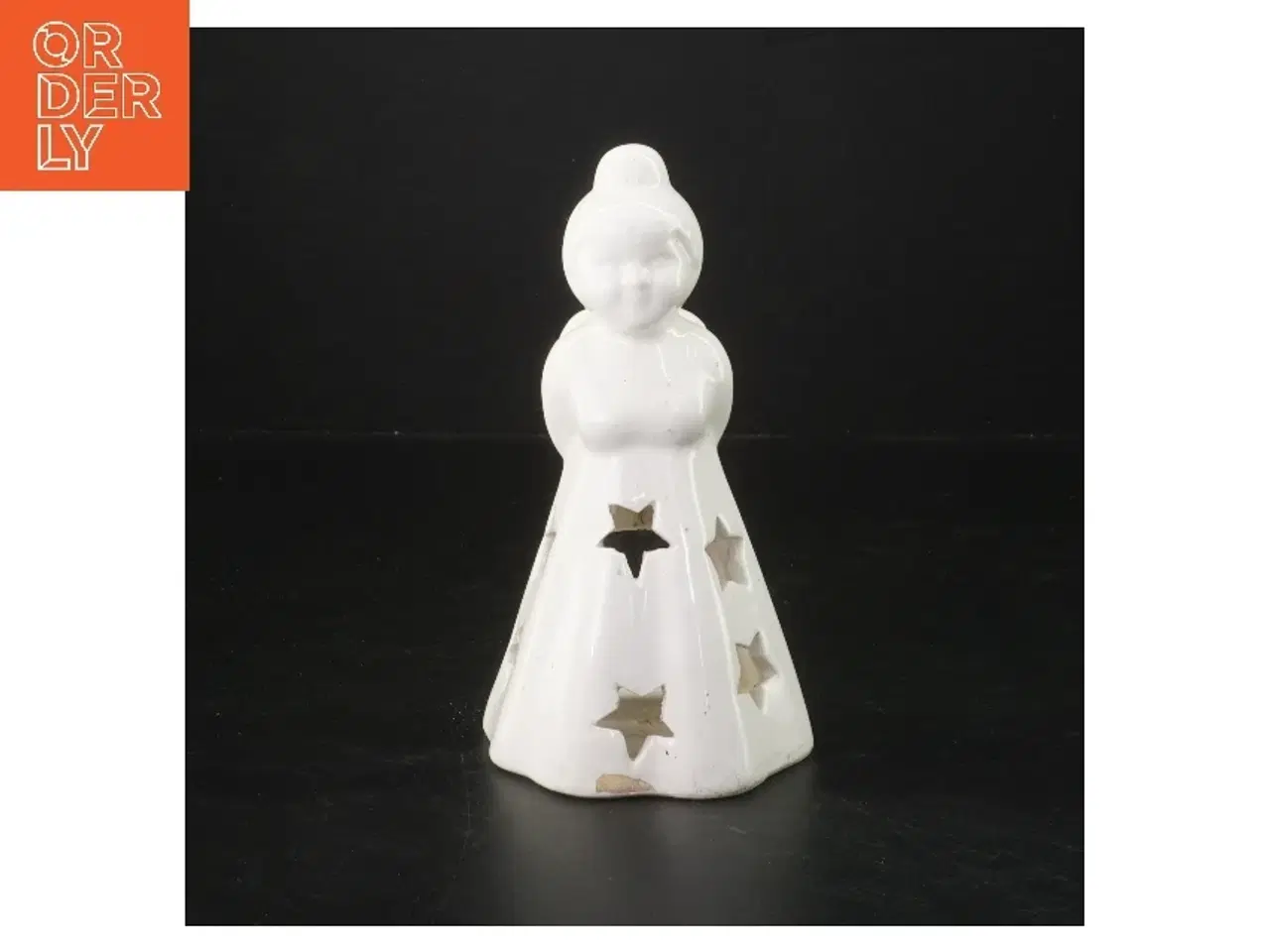 Billede 1 - Keramisk engel lysestage (str. 17 cm)