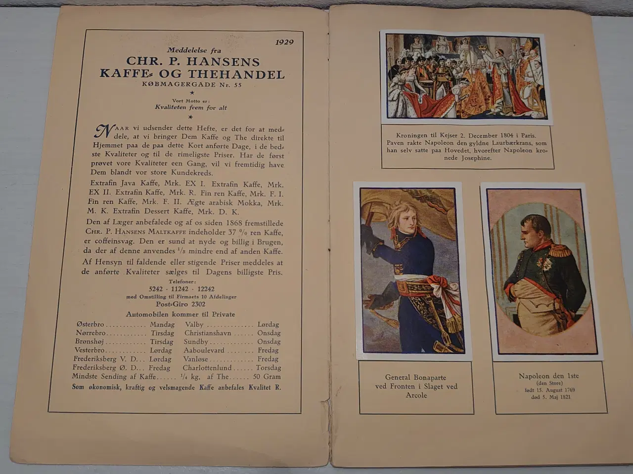 Billede 2 - Samlealb.P.Hansens Kaffe-og Thehandel.Komplet 1929