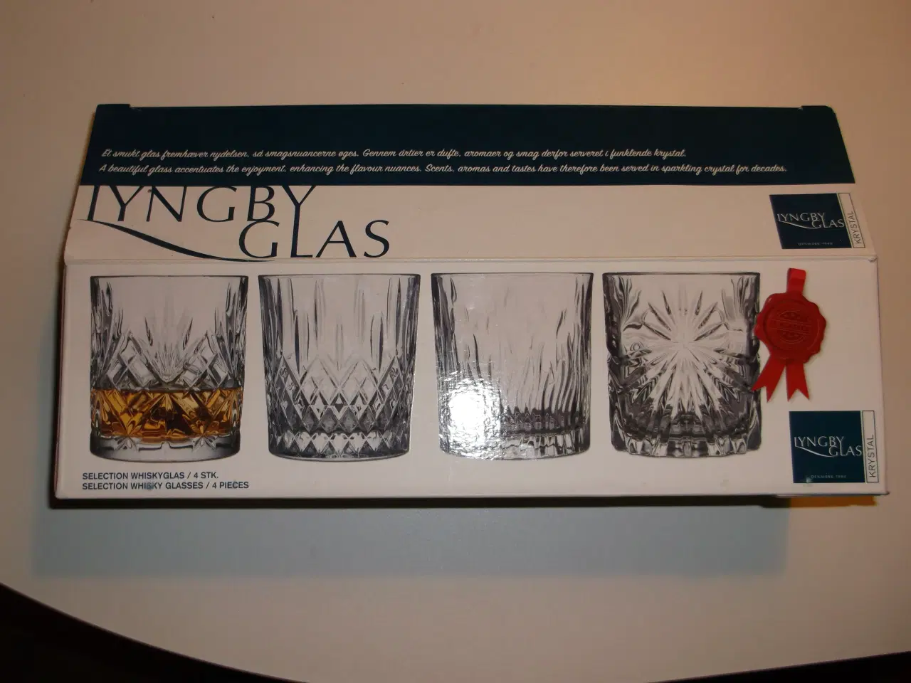 Billede 2 - 4 x forskellige Lyngby glas rom-wiskey