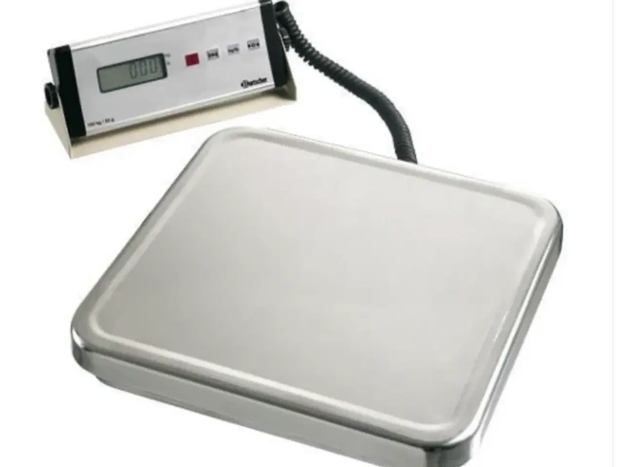 Billede 1 - Digitalvægt 150 kg m/50 gram inddeling Bartscher (Brugt)
