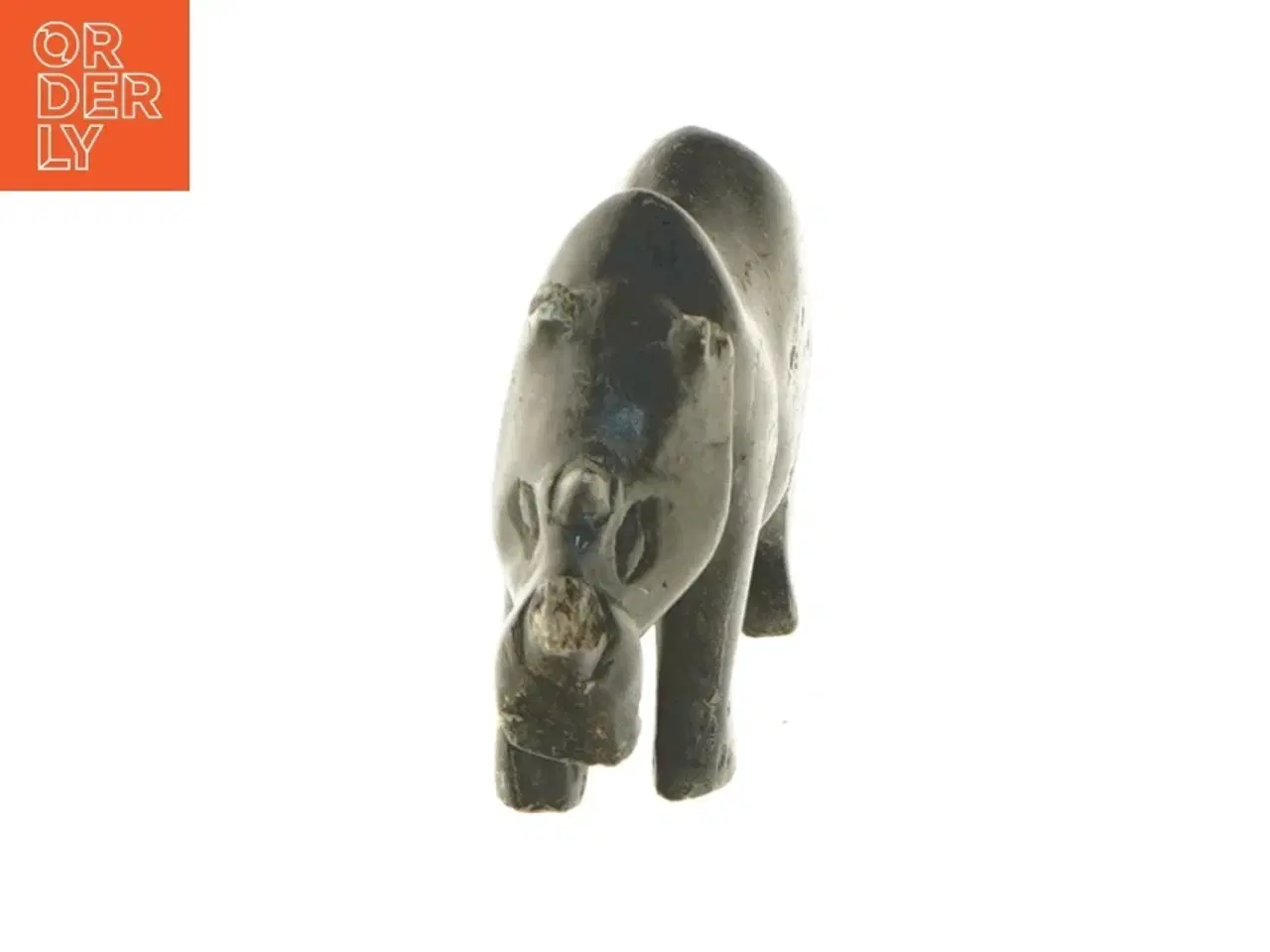 Billede 3 - Skulptur af næsehorn (str. 8,5x14,5 cm)