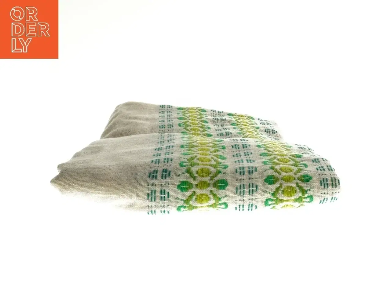 Billede 2 - Dug med grøn og blå mønster (str. 117x230 cm)