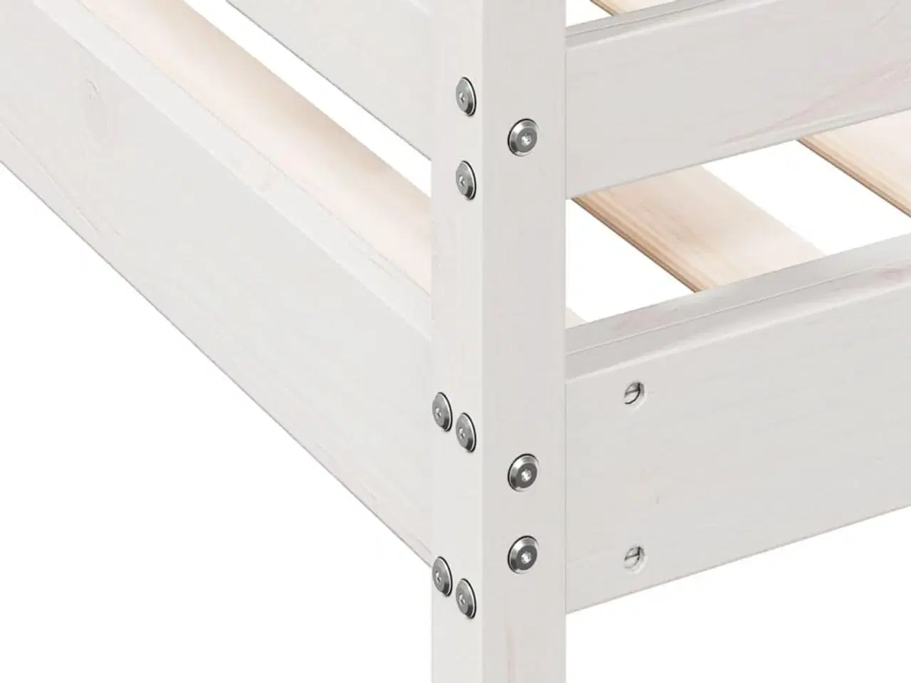 Billede 7 - Køjeseng 90x200/140x200 cm massivt fyrretræ hvid