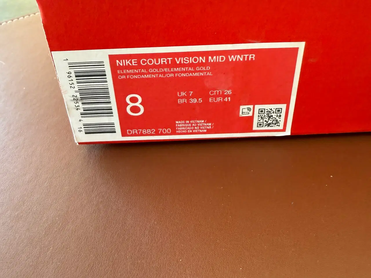 Billede 4 - NIKE SNEAKER COURT VISION MID VINTER - GULD/HVID