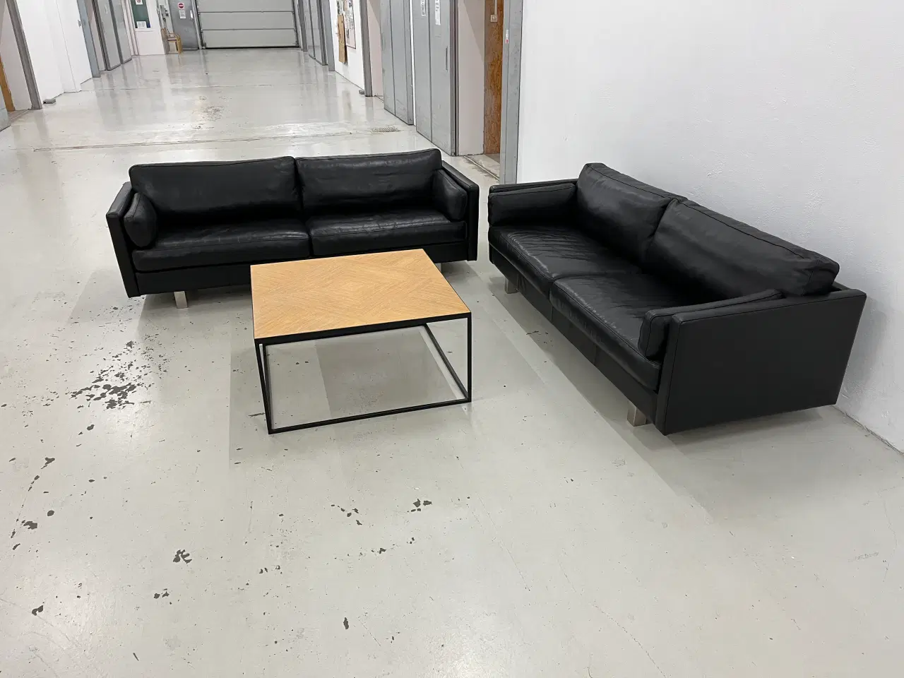 Billede 6 - Skalma Bonn 2x3 Pers.Sofaer i sort okselæder 625.