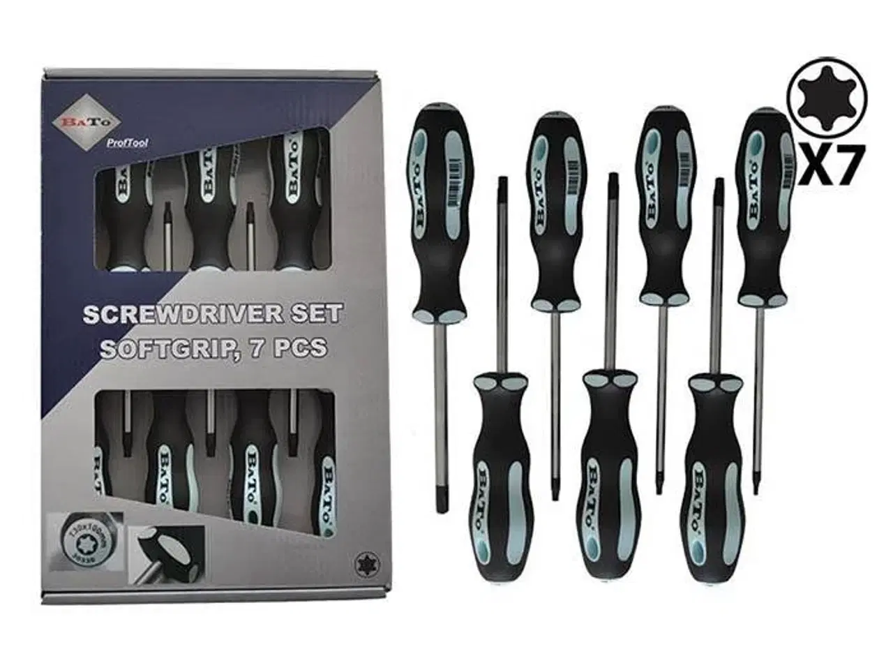 Billede 1 - Bato skruetrækkersæt Torx 10-40 7 dele