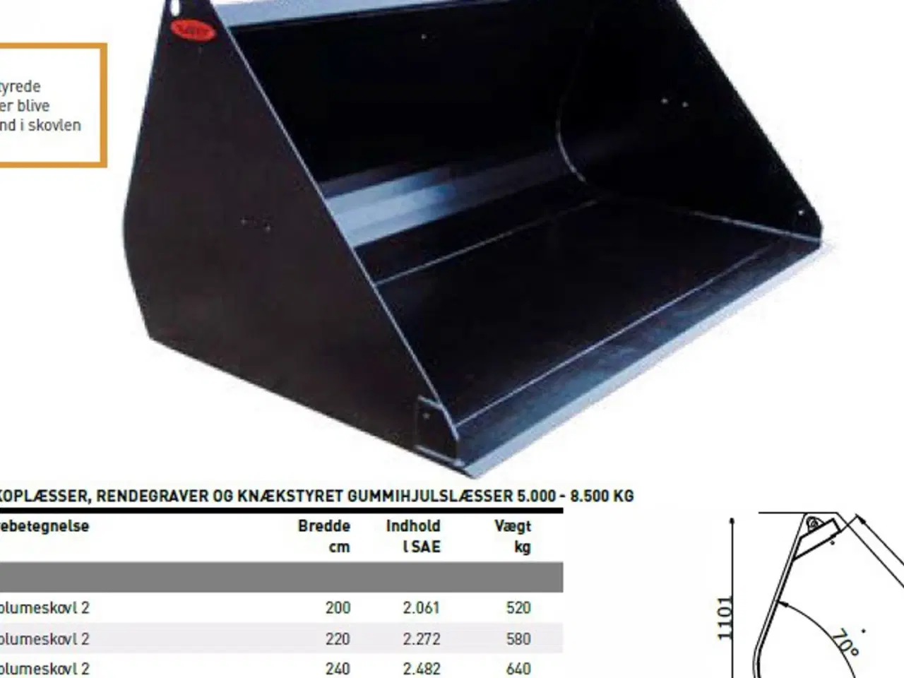 Billede 11 - JST T2 Volumeskovl 200-300 cm.
