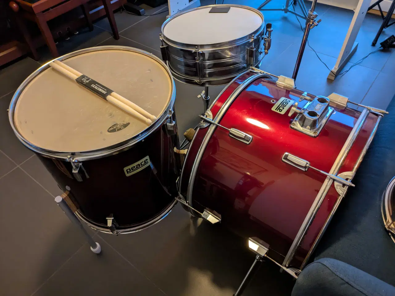 Billede 3 - Trommesæt, næsten komplet