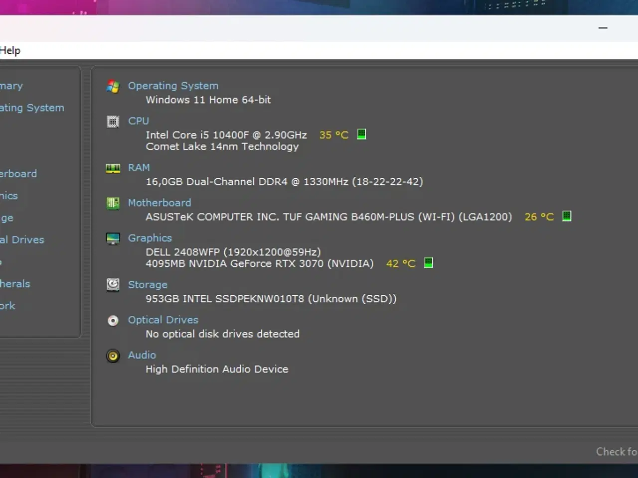 Billede 10 - Stærk Gamer PC, i5-10400F, 4.30 GHz, RTX 3070 8GB