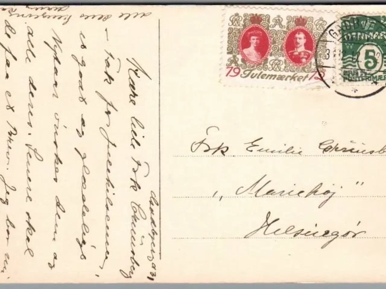 Billede 1 - Julemærke 1912 på Postkort