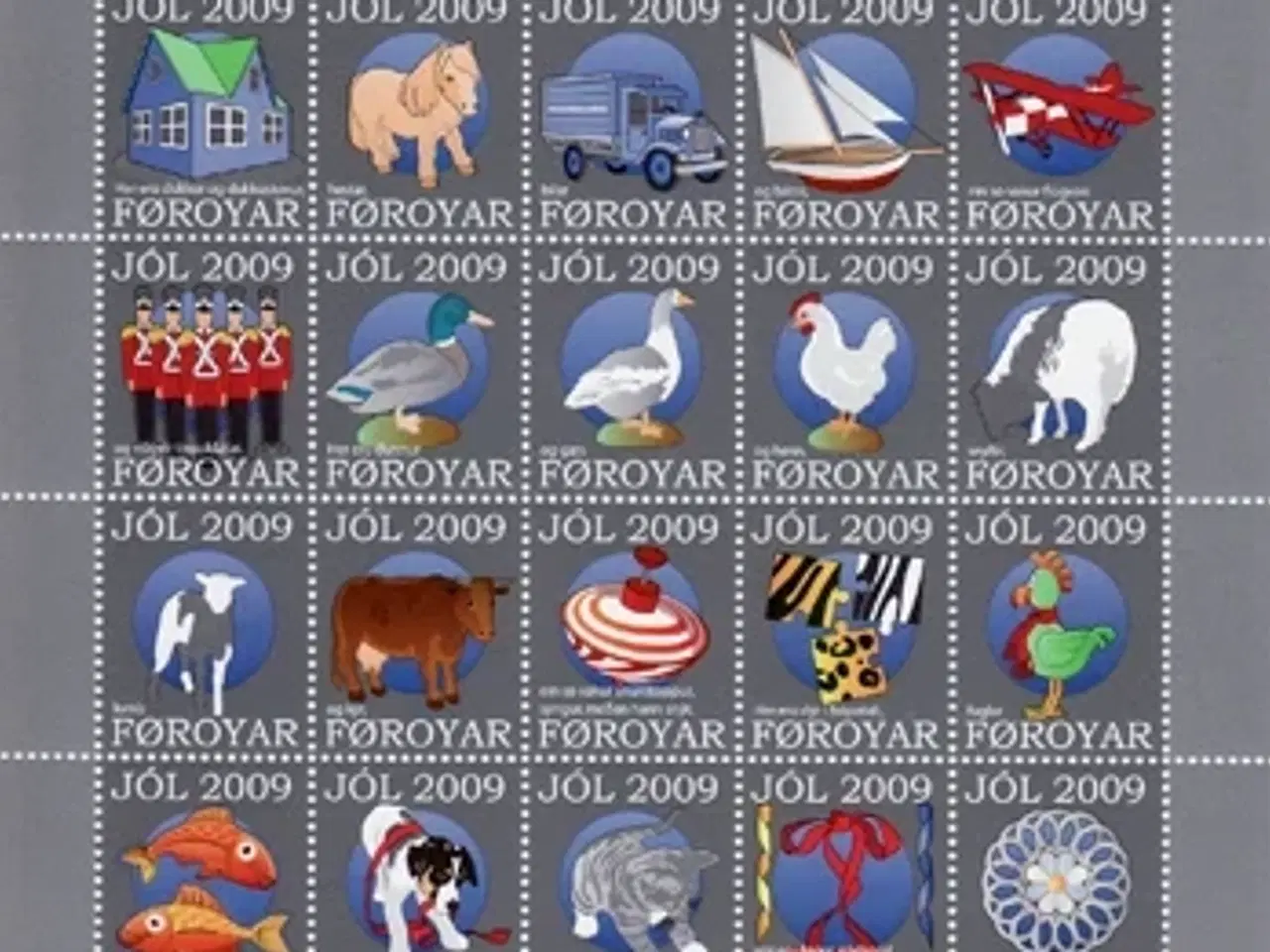 Billede 1 - Færøerne Julemærkeark 2009