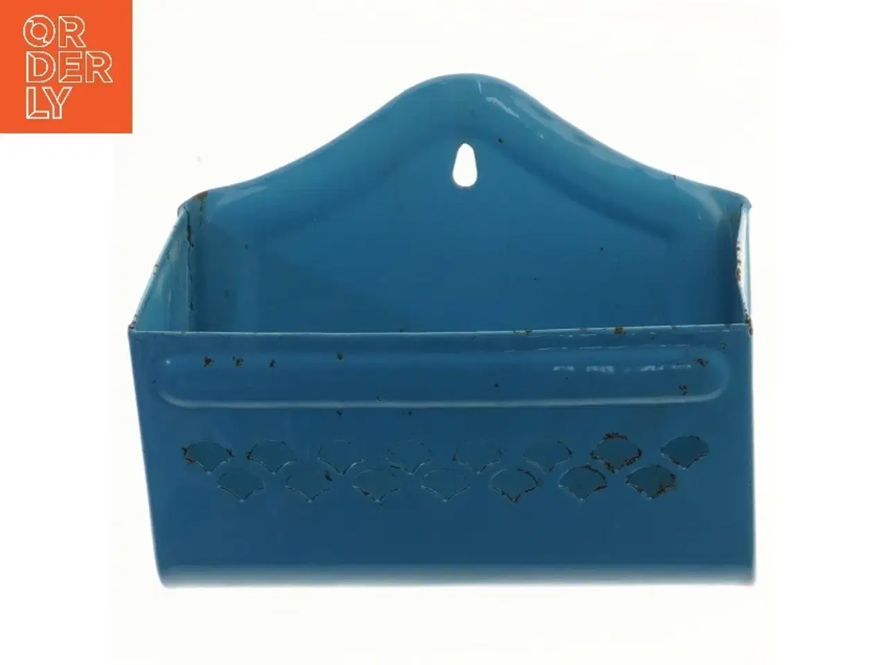 Billede 1 - Emalje blå vægholder (str. 22x19,5 cm)