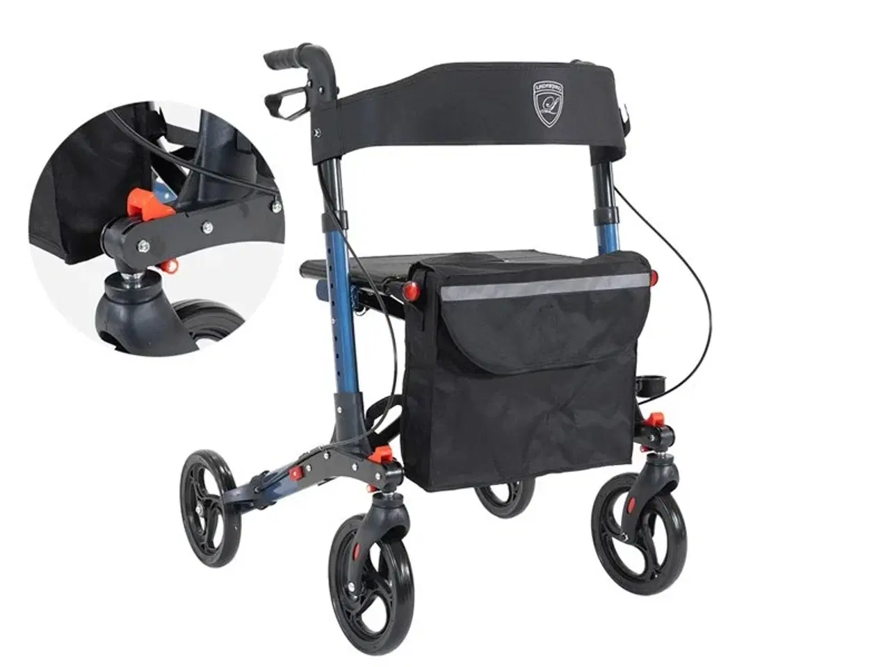 Billede 1 - Lindebjerg Rollator - Smart klik - HF-150 - Metal blå