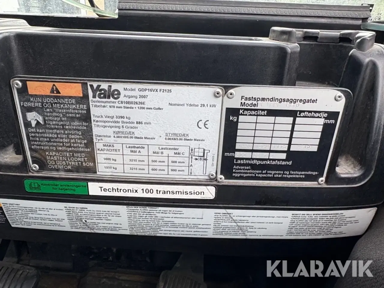 Billede 5 - Gaffeltruck Yale GDP16VX F2125