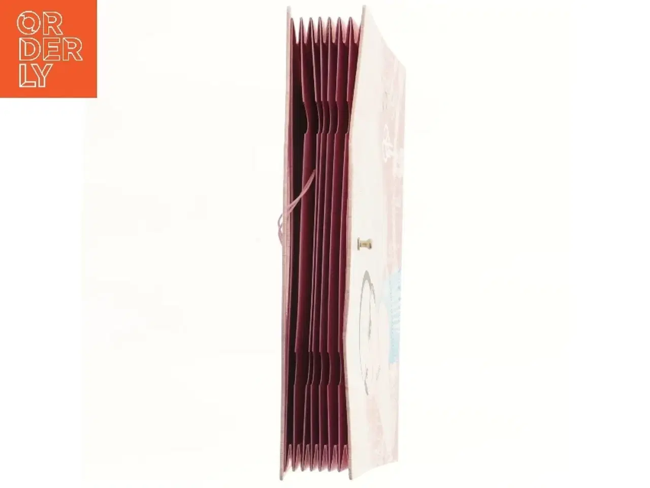 Billede 2 - Pink fanebladsholder med illustration fra Top Model (str. 33x30 cm)