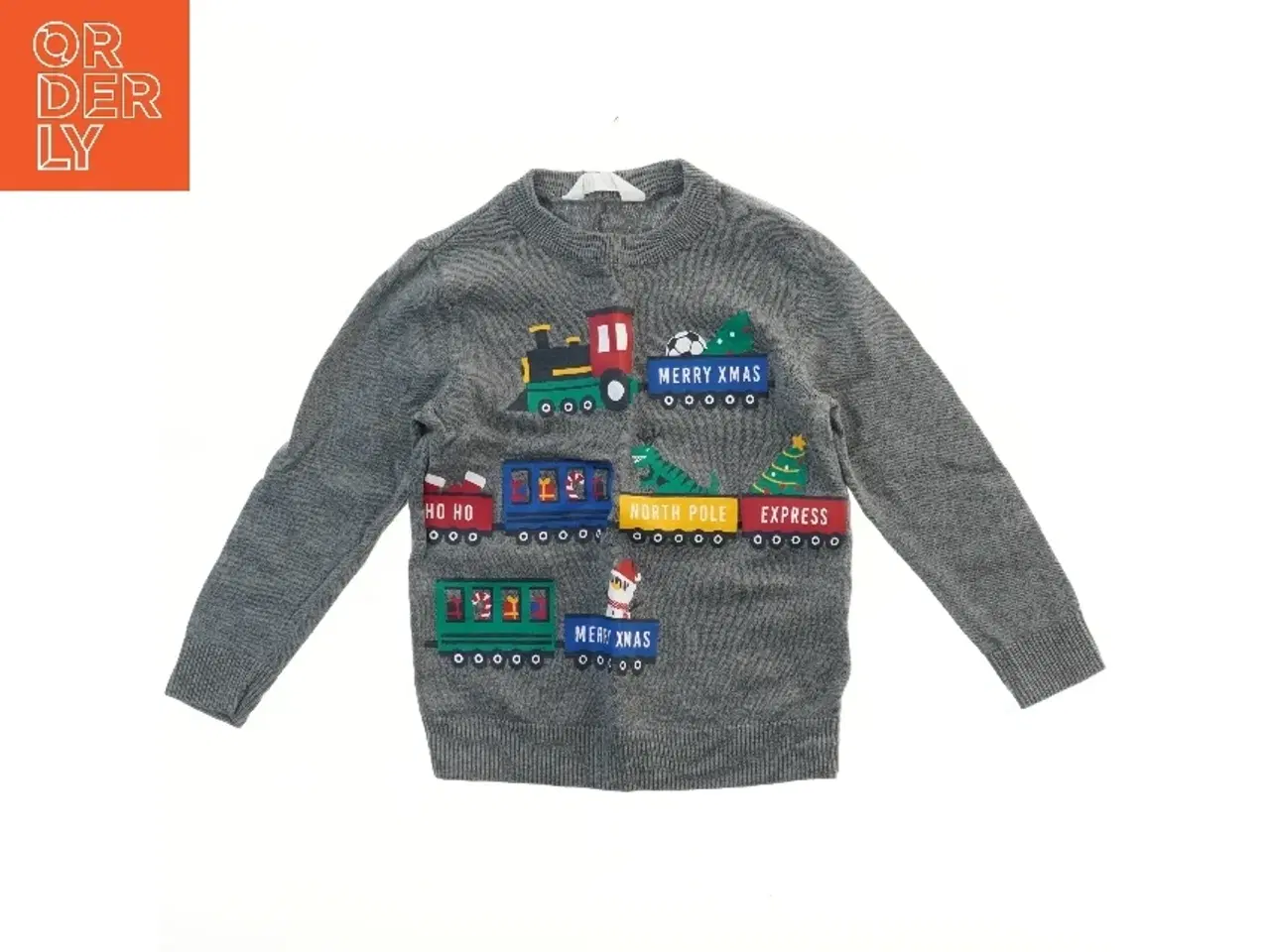 Billede 1 - Grå trøje med julemotiv fra H&M (str. 104)