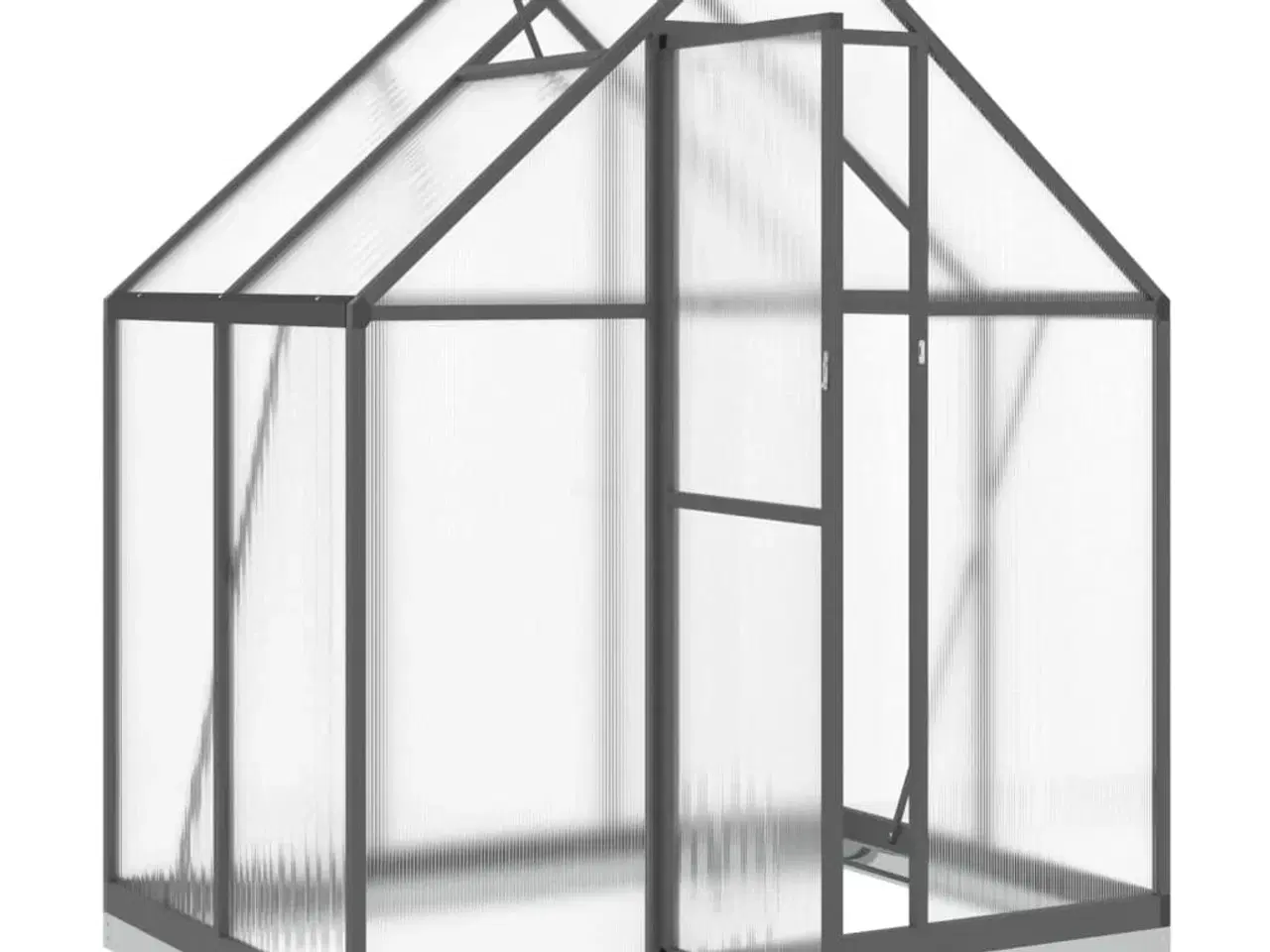 Billede 6 - Drivhus med fundamentramme 169x114x202 cm aluminium antracitgrå
