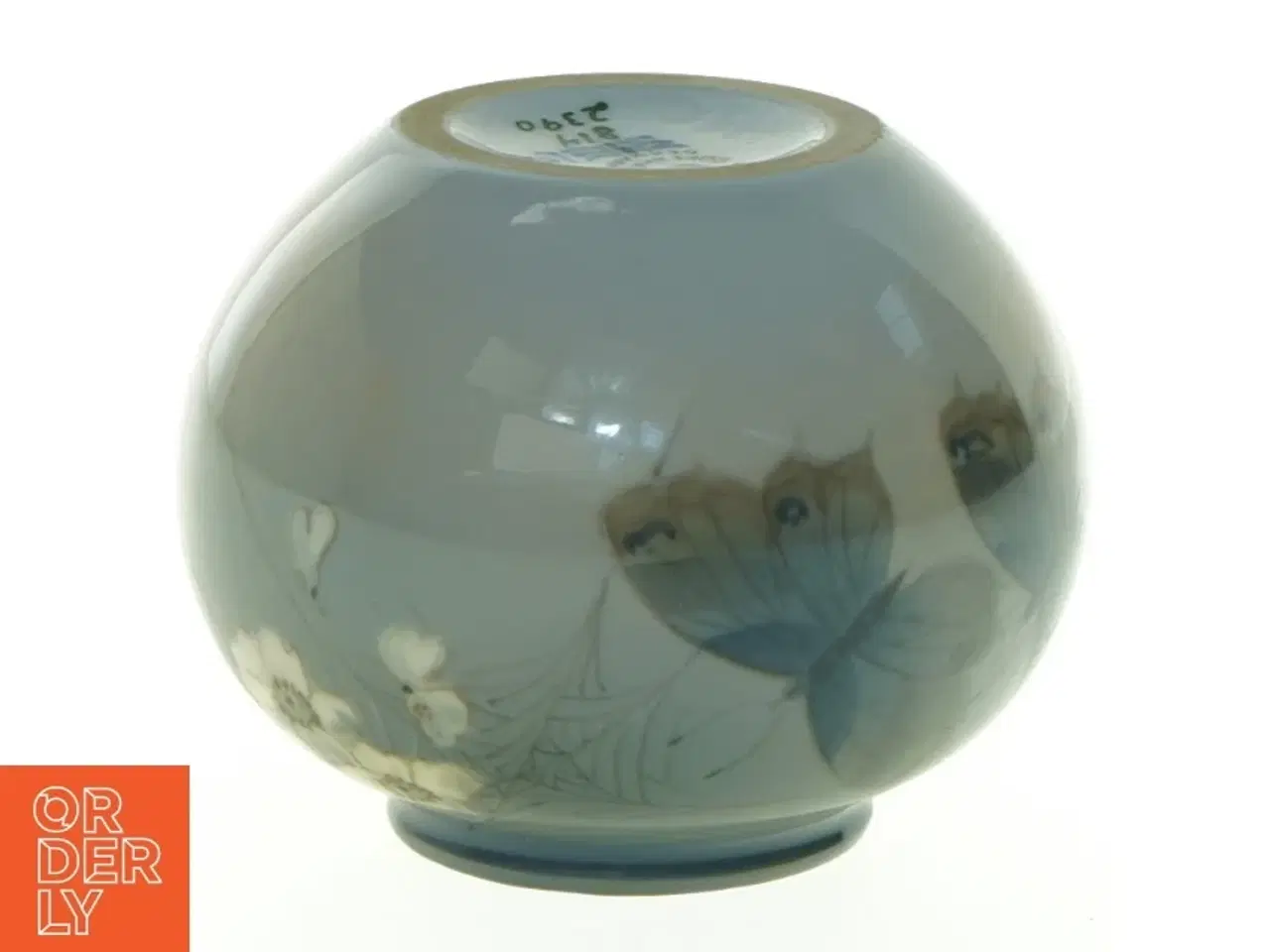 Billede 2 - Blå og hvid porcelænsvase, 814 2390 fra Royal Copenhagen (str. 7 x 9 cm)