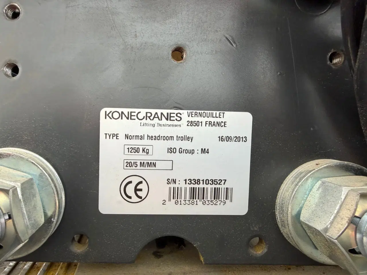 Billede 5 - Søjlesvingkran. 1250 kg. Udlæg 500 cm Højde 750 cm