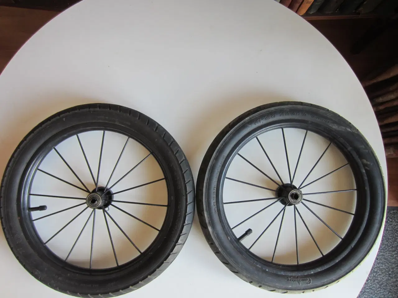 Billede 1 - Barnevognshjul 14 tommer klikhjul med kuglelejer