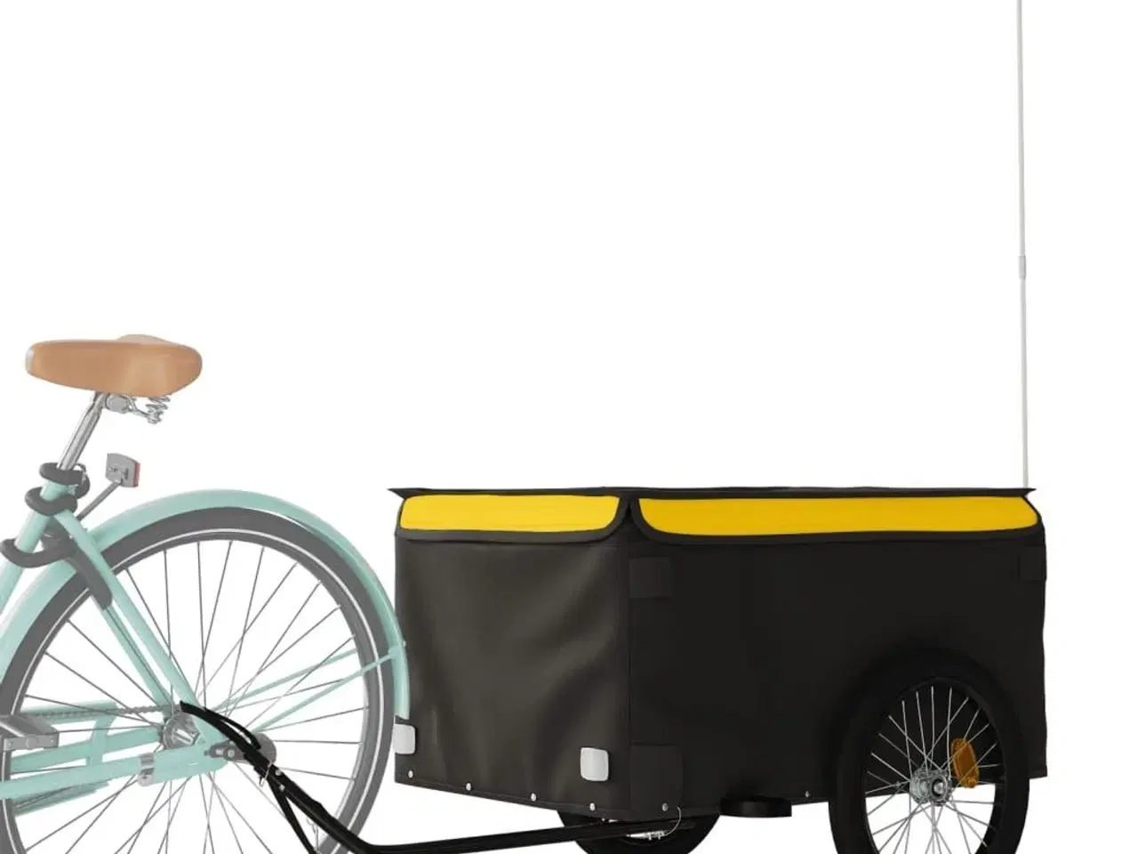 Billede 3 - Cykelanhænger 45 kg jern sort og gul