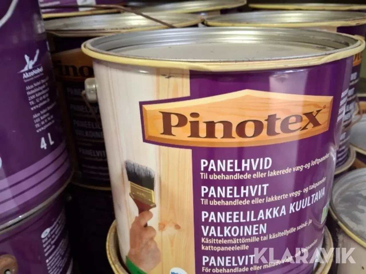 Billede 2 - Træbeskyttelse/maling Pinotex - 4L spande (Panelhvid), ca. 50 styk