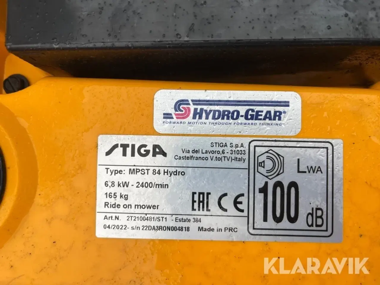 Billede 5 - Græsslåmaskine Stiga MPST 84 Hydro