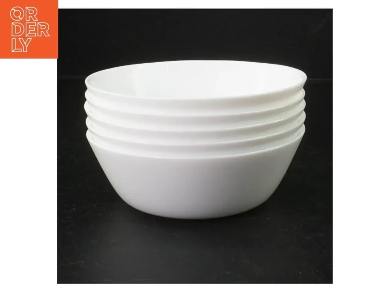 Billede 1 - Hvide keramiktallerkener (5 stk) (str. 15 cm)