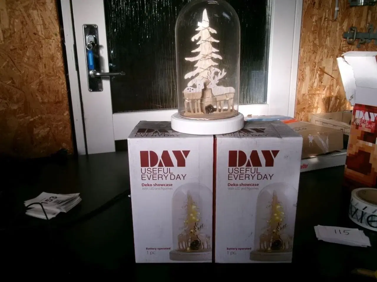 Billede 1 - 3 stk. deko showcase m/LED lys