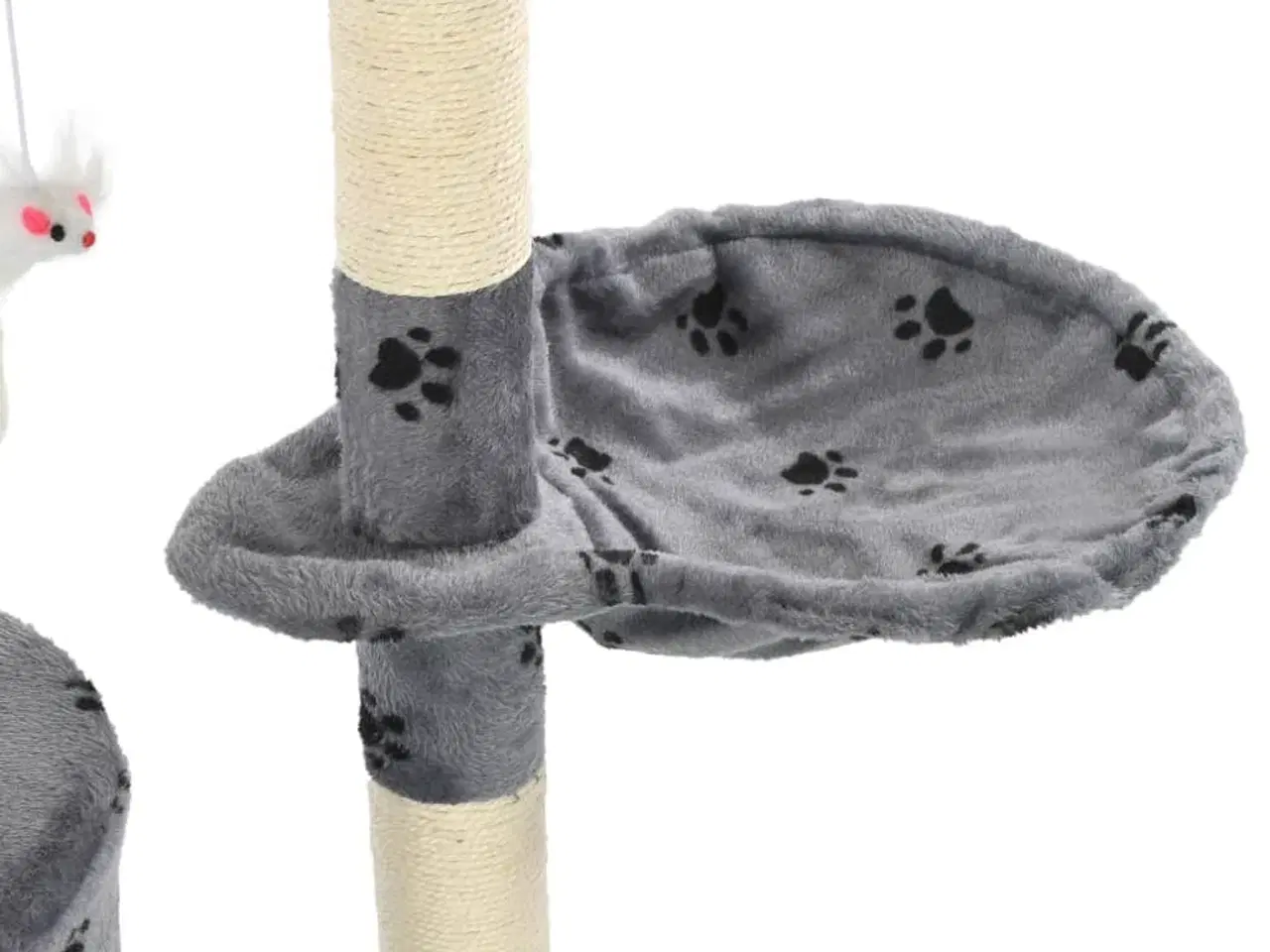 Billede 7 - Kradsetræ til katte med sisal-kradsestolper 138 cm grå poteprint