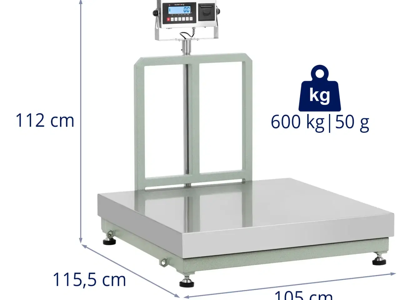 Billede 7 - Pakkevægt – 600 kg / 50 g – LCD – labelprinter