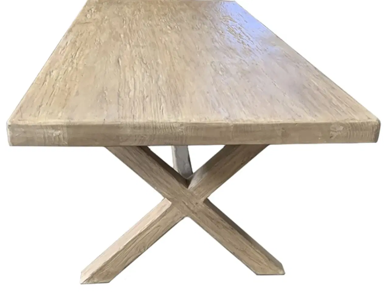 Billede 1 - Ny: Plankebord massiv elmetræ: rustik spisebord