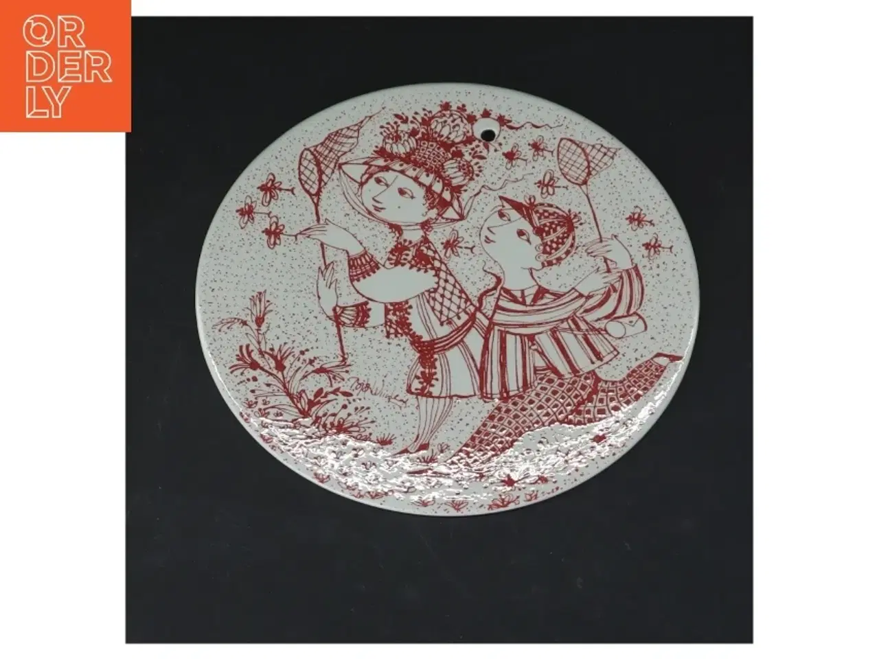 Billede 1 - Dekorativ vægplade fra Bjørn Wiinblad fra Nymlle (str. Ø 15,5 cm)