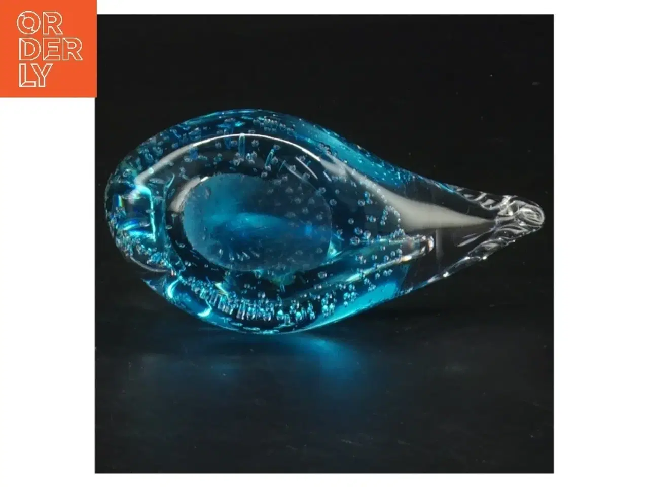 Billede 2 - Glas svane figur (str. 11x5x12 cm)fra holmegaard