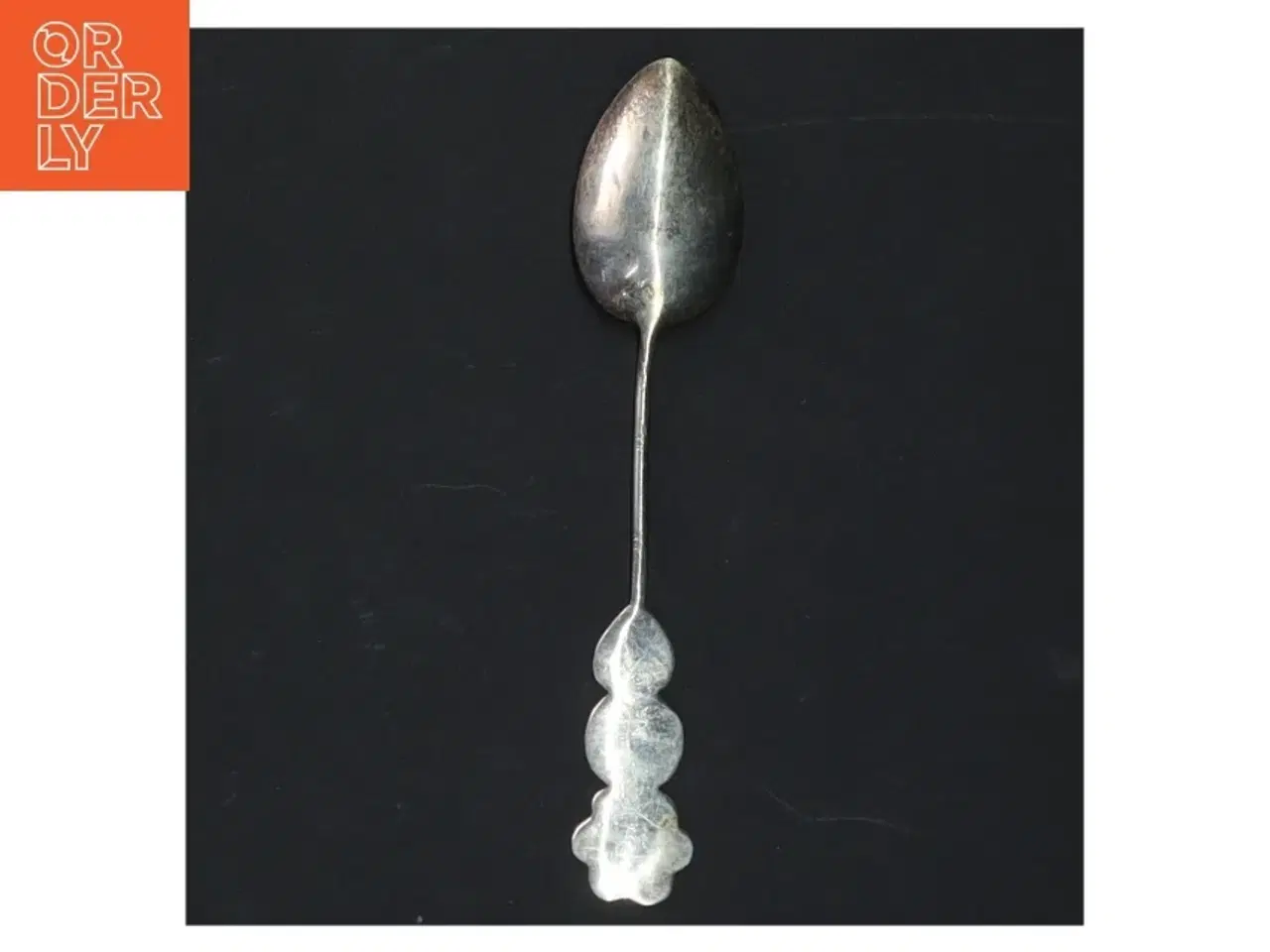 Billede 3 - Antik sølv teske med detaljeret skaft (str. Længde. 12 cm)