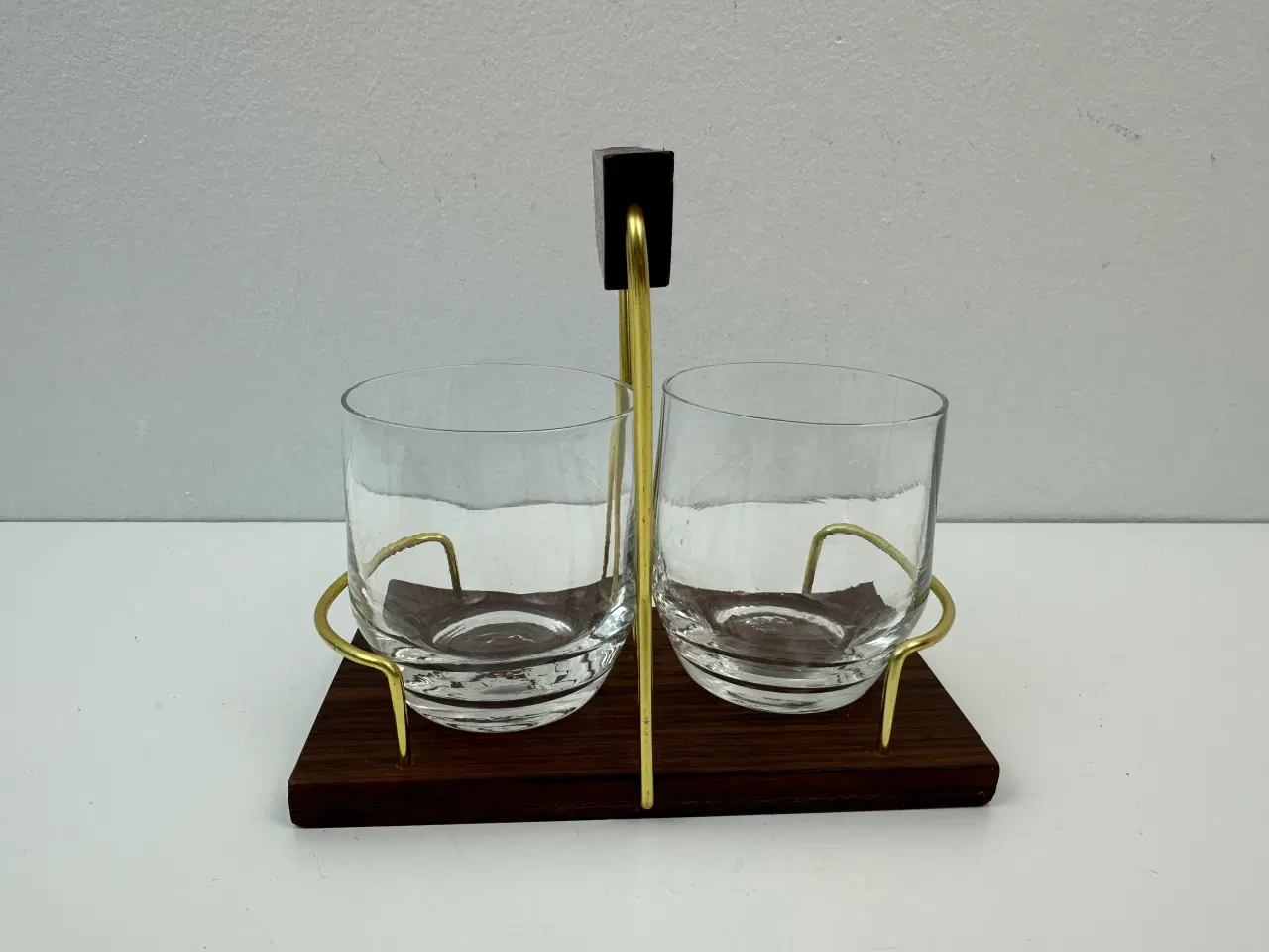 Billede 1 - Palisander / messing glas holder (retro)