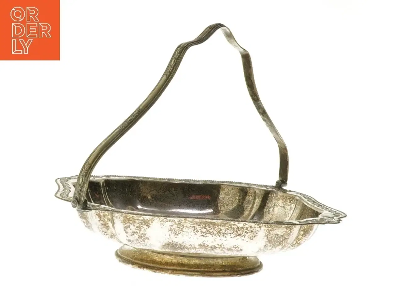 Billede 2 - Vintage sølvfad med håndtag (str. Ø 23 cm)