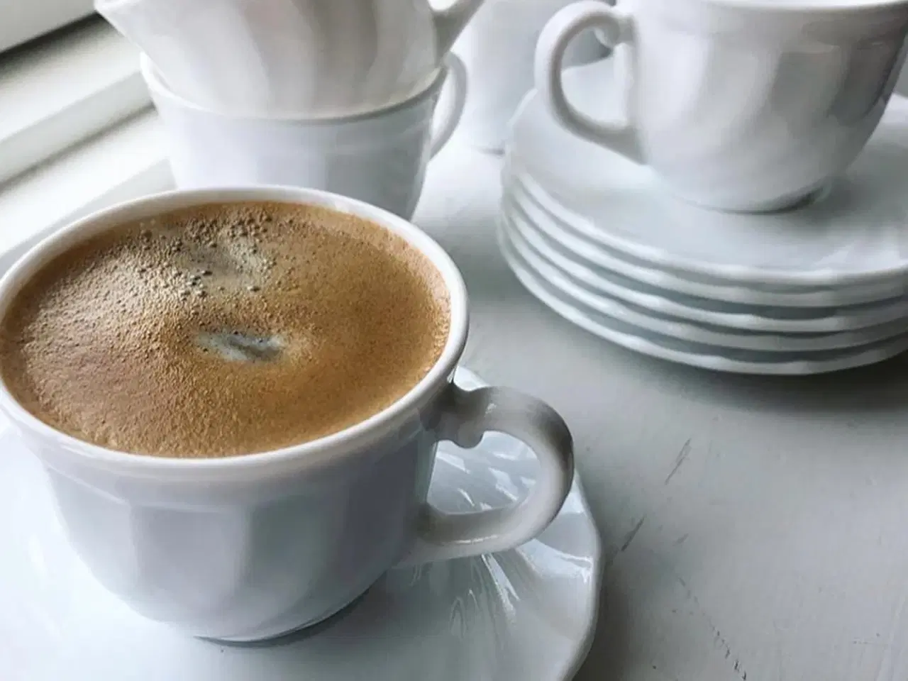 Billede 4 - Arcopal, opalineglas m swirl, kop m underkop, pr sæt