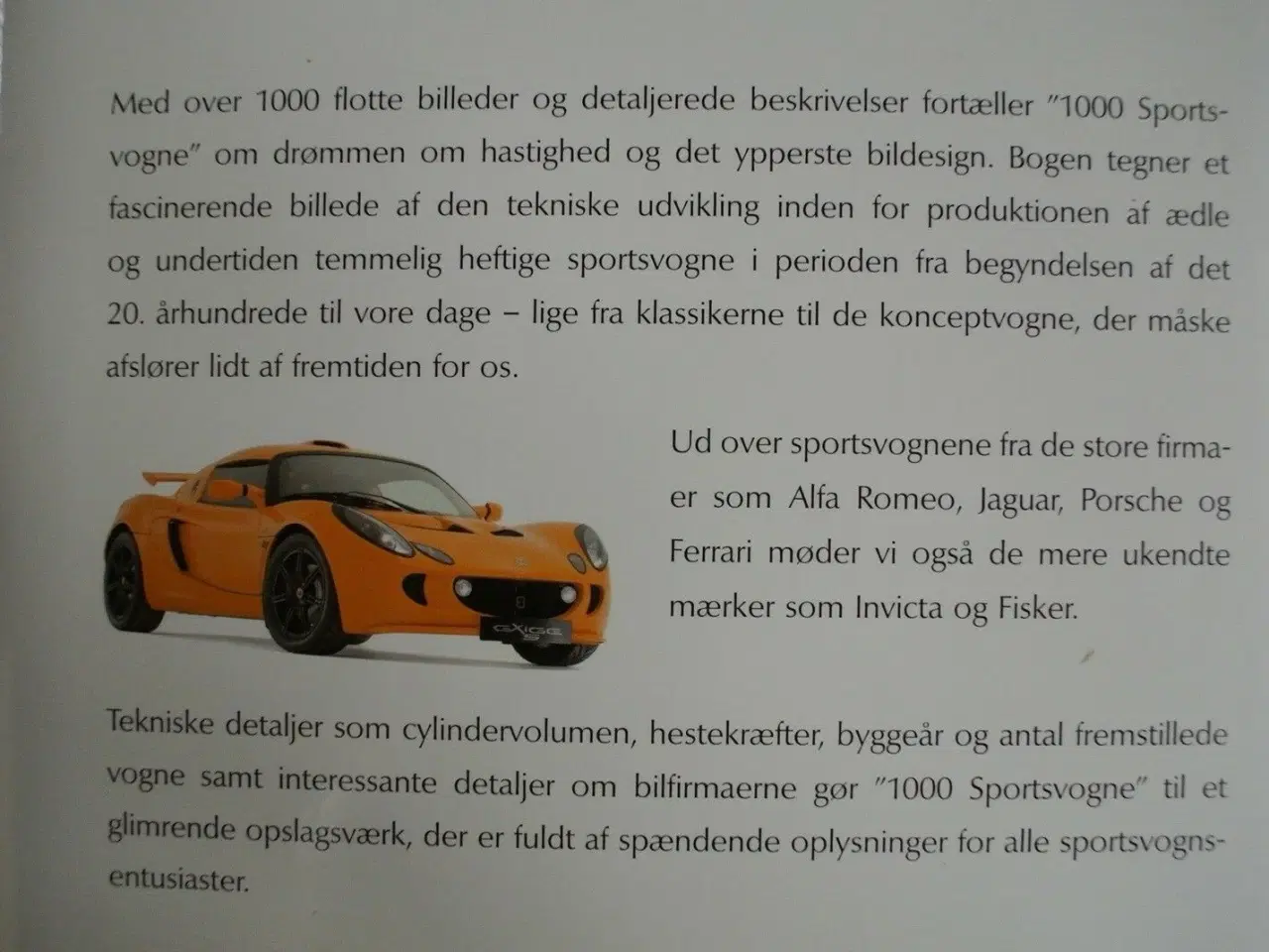 Billede 3 - 1000 sportsvogne, emne: bil og motor