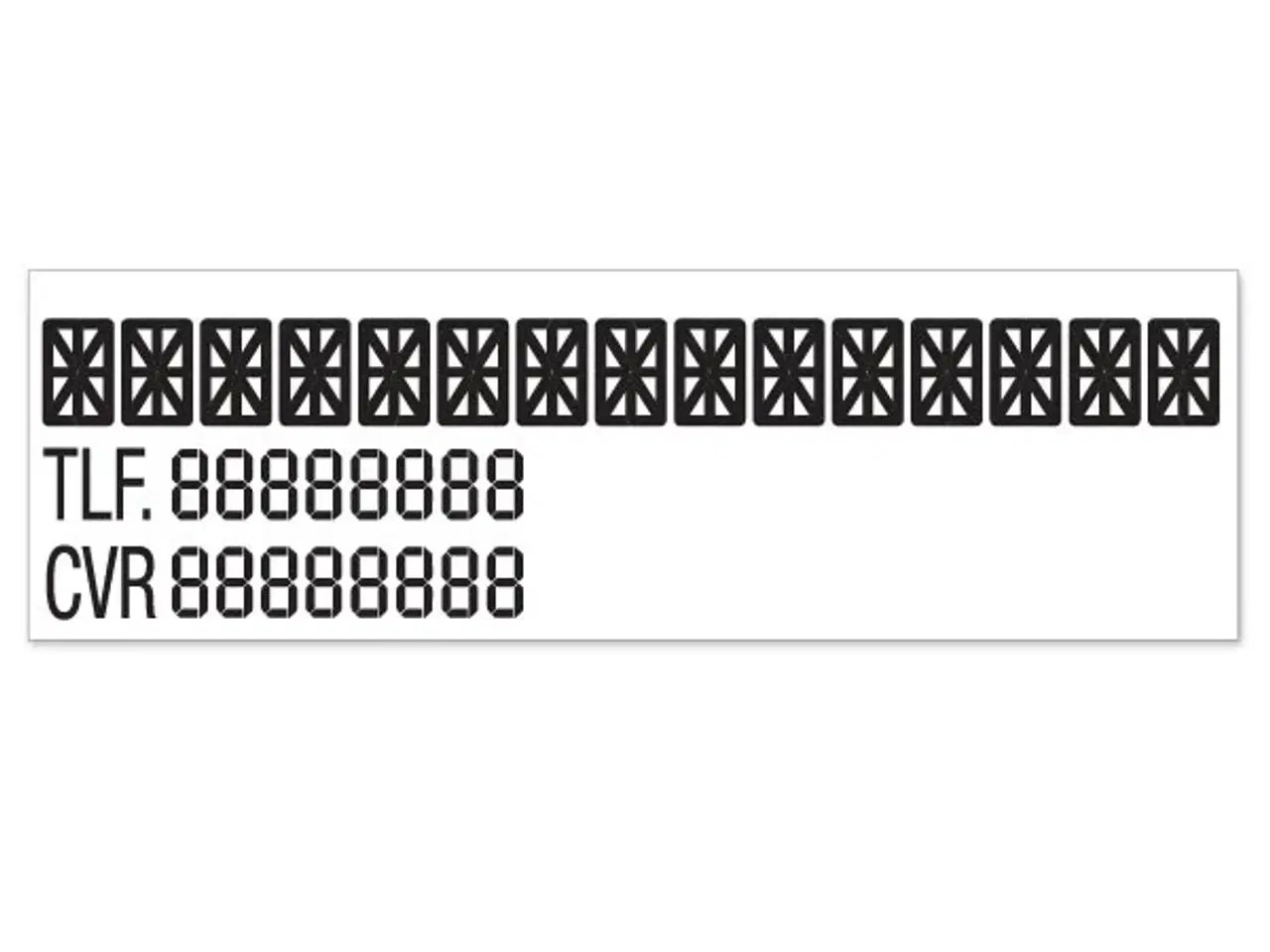 Billede 1 - Firma, tlf. og cvr-skilt hvid