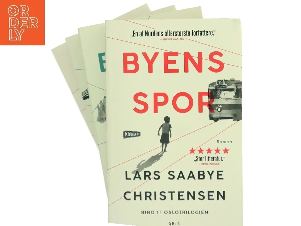 Billede 1 - Byens spor : roman. Bind 1, Ewald og Maj af Lars Saabye Christensen (f. 1953) (Bog)