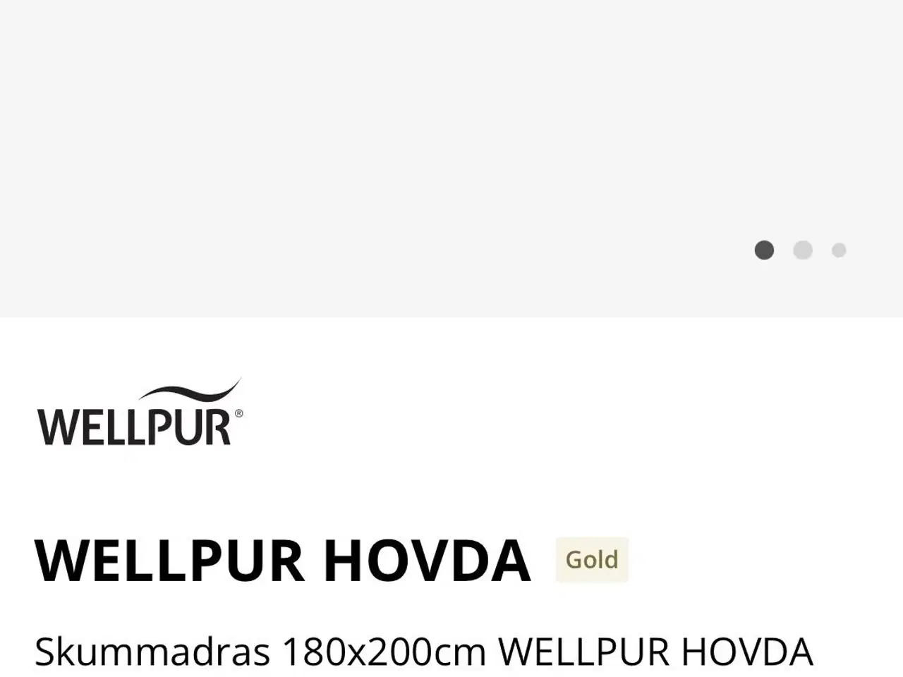 Billede 1 - Næsten ny Wellpur madras